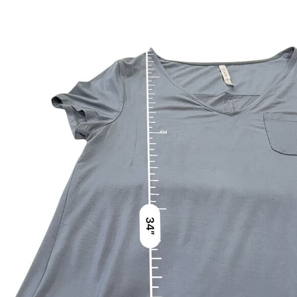 Soma Cool Nights Blue Gray nightgown with v neck Size Small - Picture 6 of 7